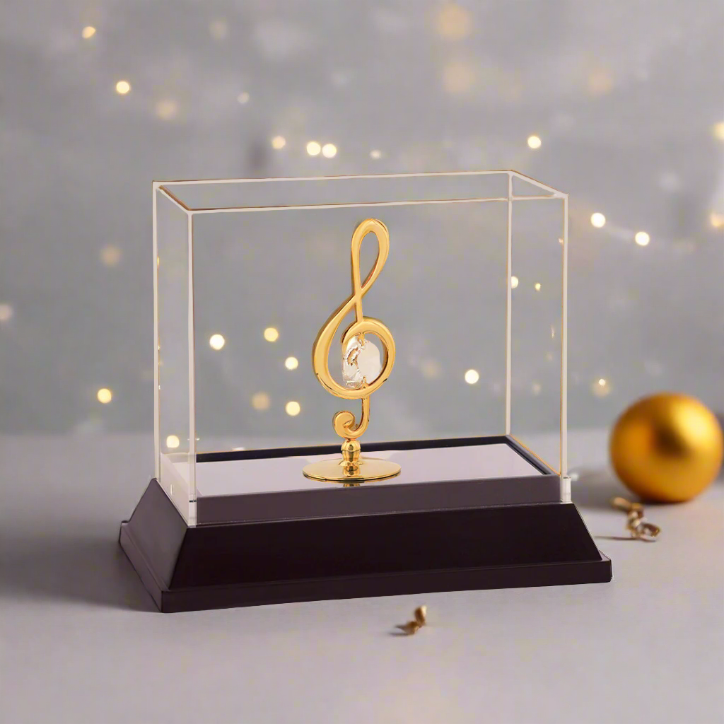 Golden Treble Clef Decor Showpiece