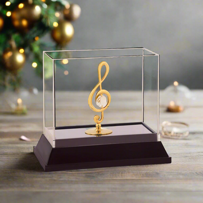 Golden Treble Clef Decor Showpiece