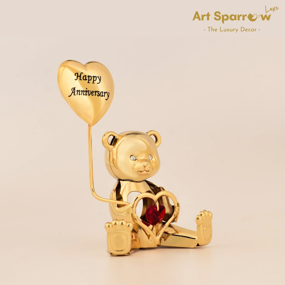 Golden Bear Greeting Happy Anniversary Message