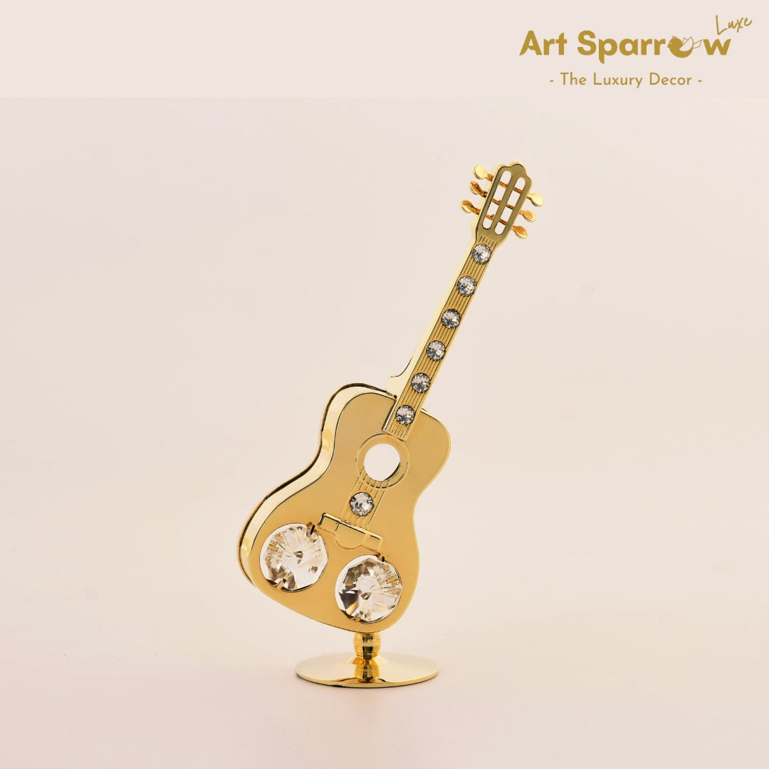 Golden Guitar with Crsytal