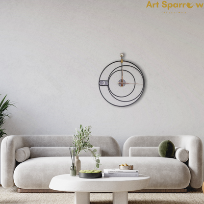 Amazing Rings Wall Clock for Living Room