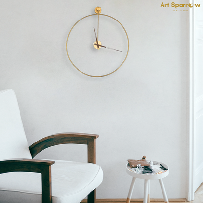 Golden Ring Decor Wall Clock Silent