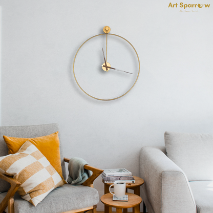 Golden Ring Decor Wall Clock Silent