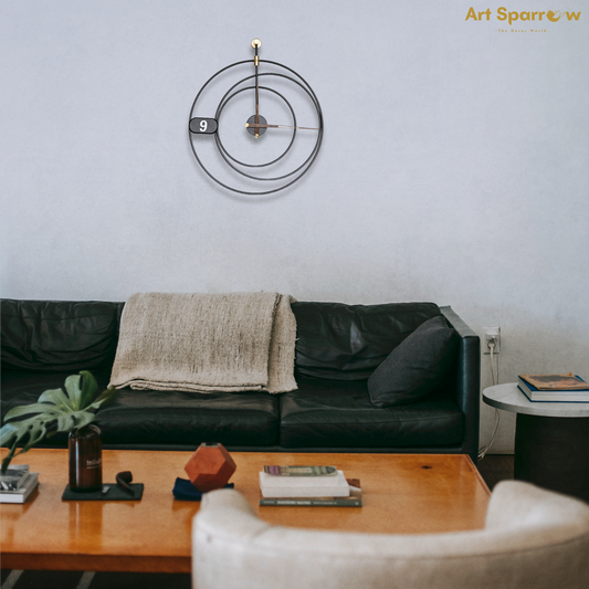 Amazing Rings Wall Clock for Living Room