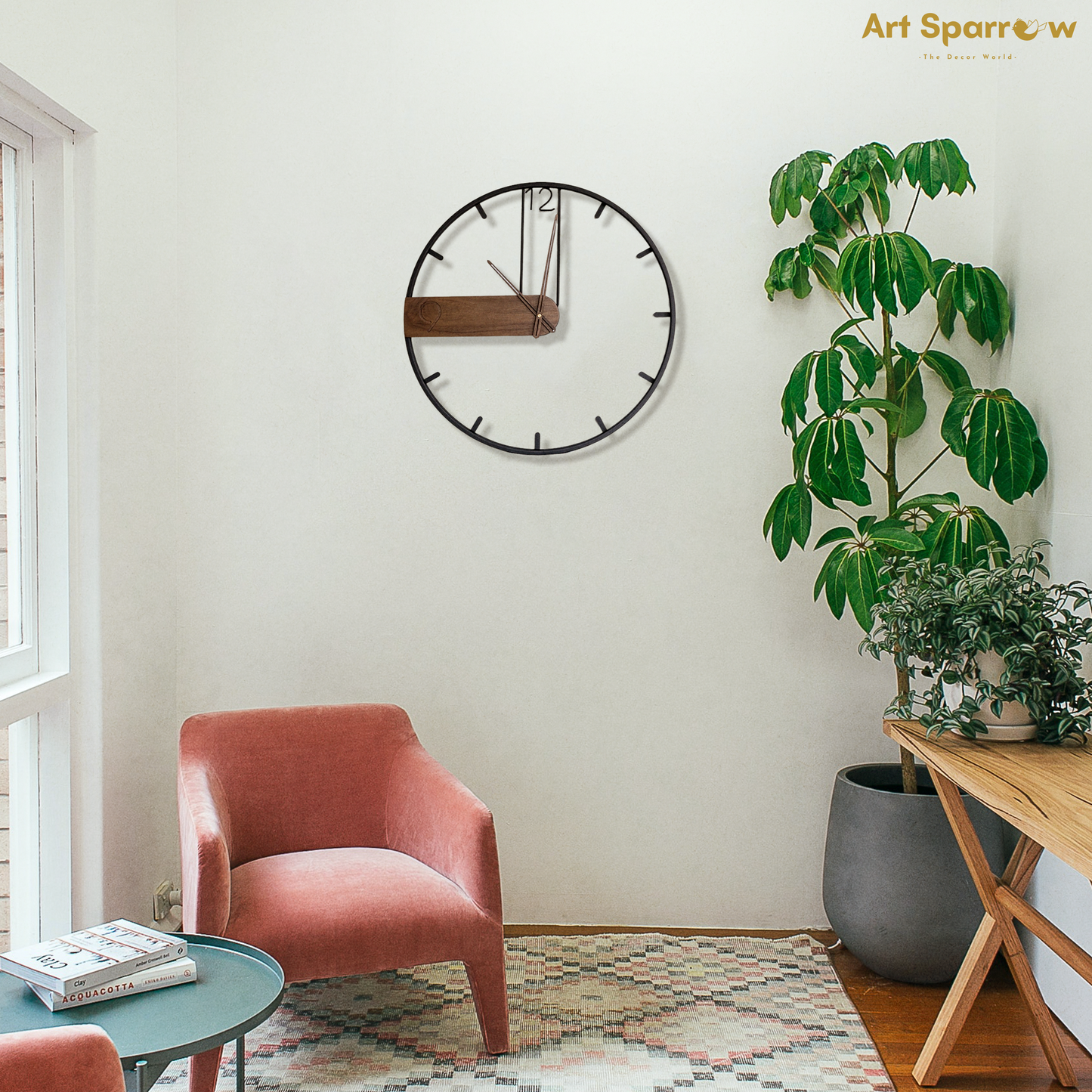 Perfect Wall Decor Silent Clock by Art Sparrow