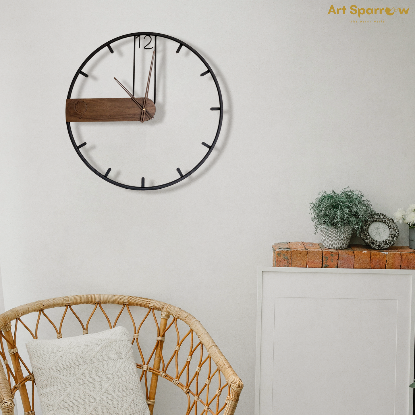 Perfect Wall Decor Silent Clock by Art Sparrow