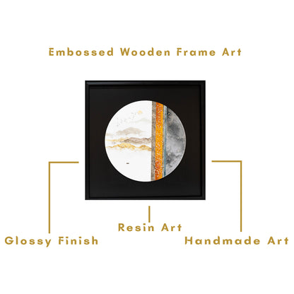 Vivid Nature Resin Art Mdf Wood Frame Embossed Crystal Embedded Wall Art