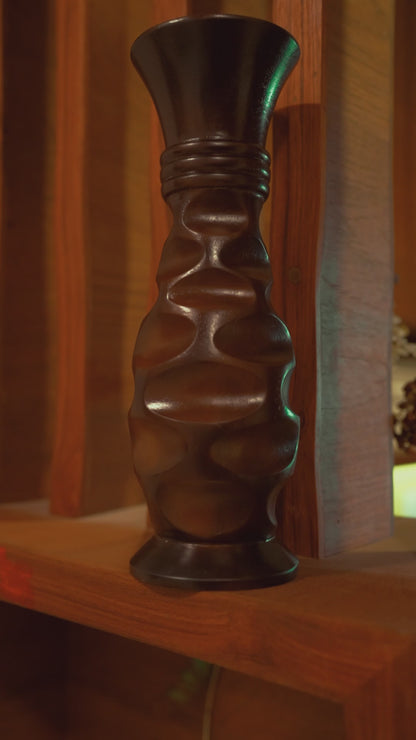 Wooden Vase Handcrafted Centerpiece